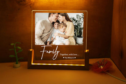 Personalized Photo Collage Led Light: Custom Family Gift, Personalised Photo Frame, Parents Picture
