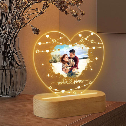 Custom photo Night Light as Valentines Day Gift - Anniversary Gifts
