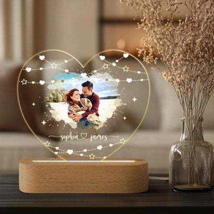 Custom photo Night Light as Valentines Day Gift - Anniversary Gifts