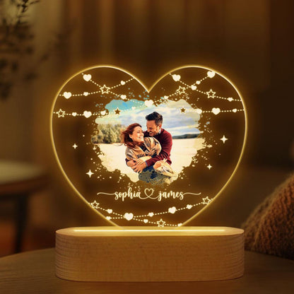 Custom photo Night Light as Valentines Day Gift - Anniversary Gifts