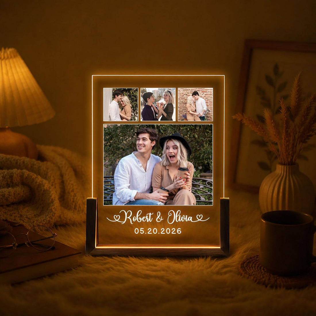 Custom Friend Photo LED Night Light, Personalized Friendship Gift