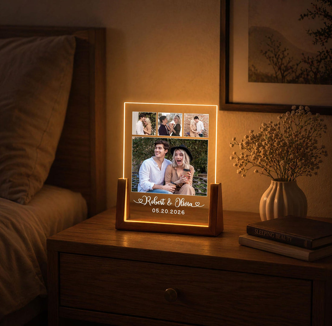 Custom Friend Photo LED Night Light, Personalized Friendship Gift
